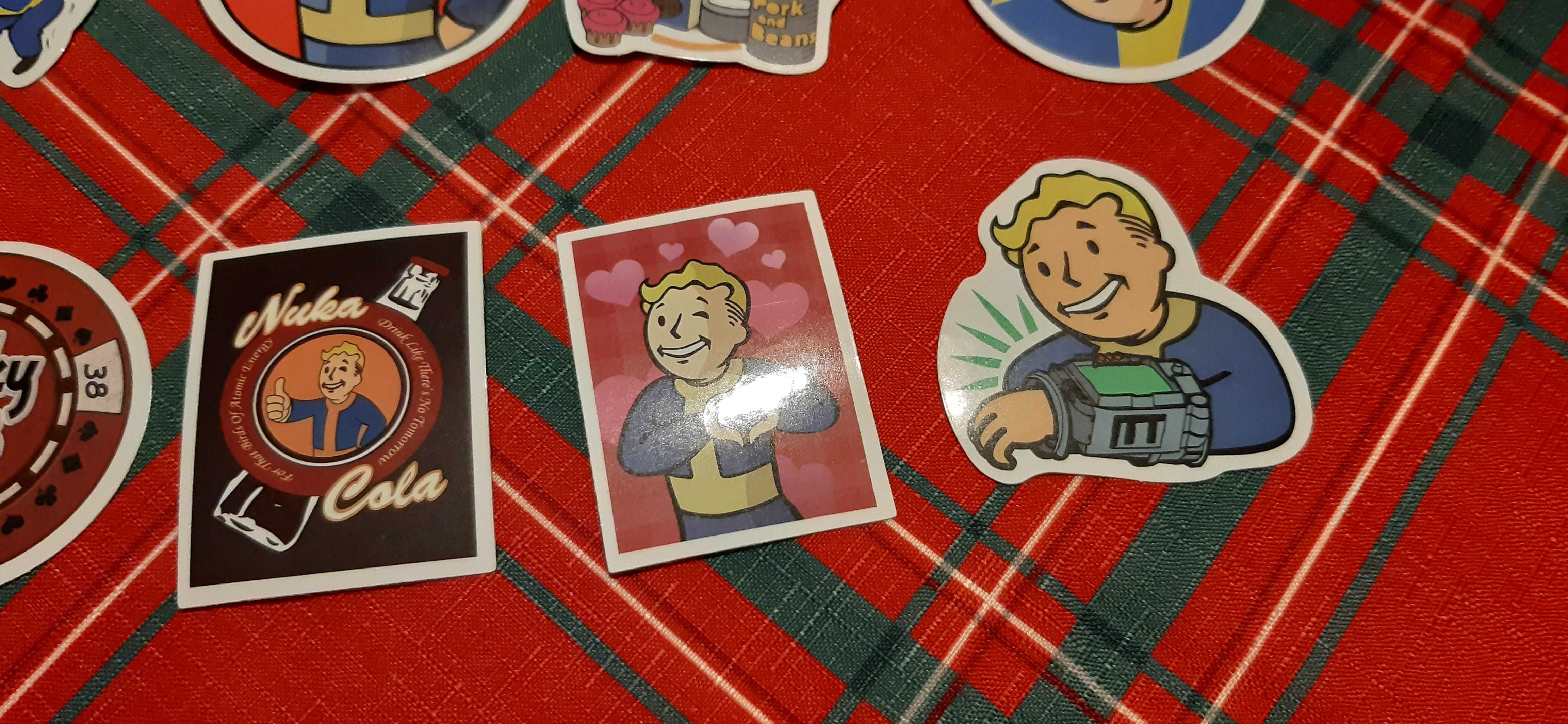 10 szt. naklejek z gry fallout retro dla kolekcjonerów