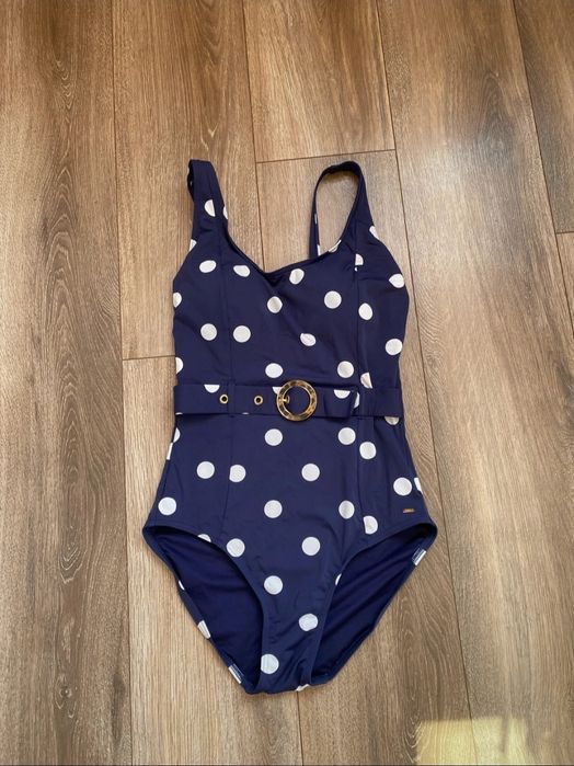 Kostium kąpielowy jednoczęściowy groszki kropki S M