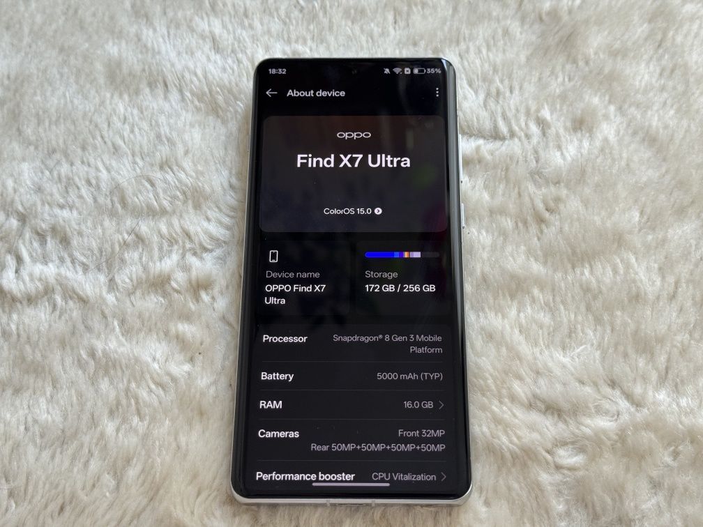 ZAREZERWOWANE zamiana OPPO Find X7 Ultra 16/256 niebieski stan idealny