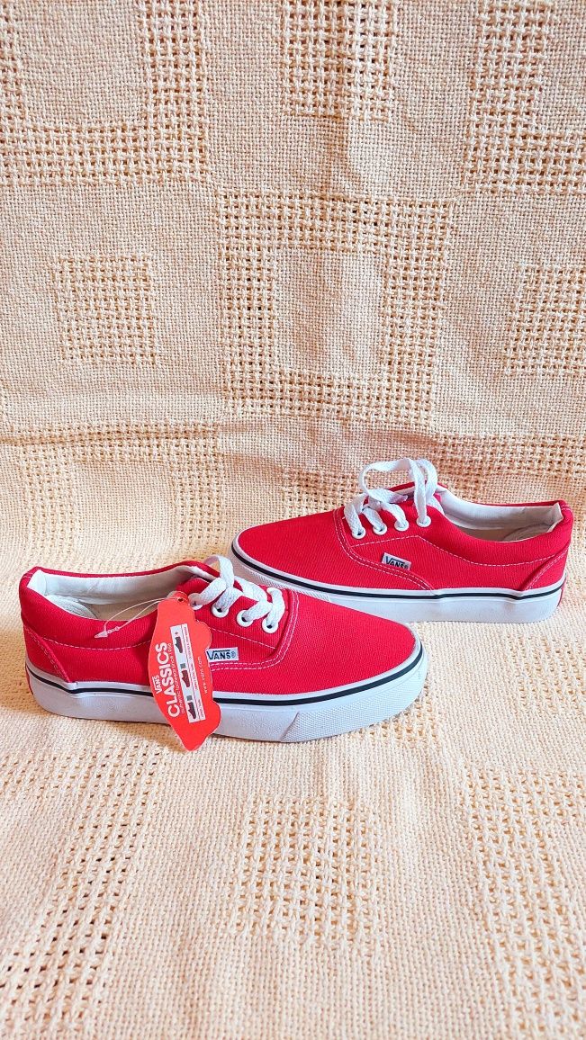 Кеди молодіжні, Vans Era, червоні кеди, жіночі кеди, підліткові кеди