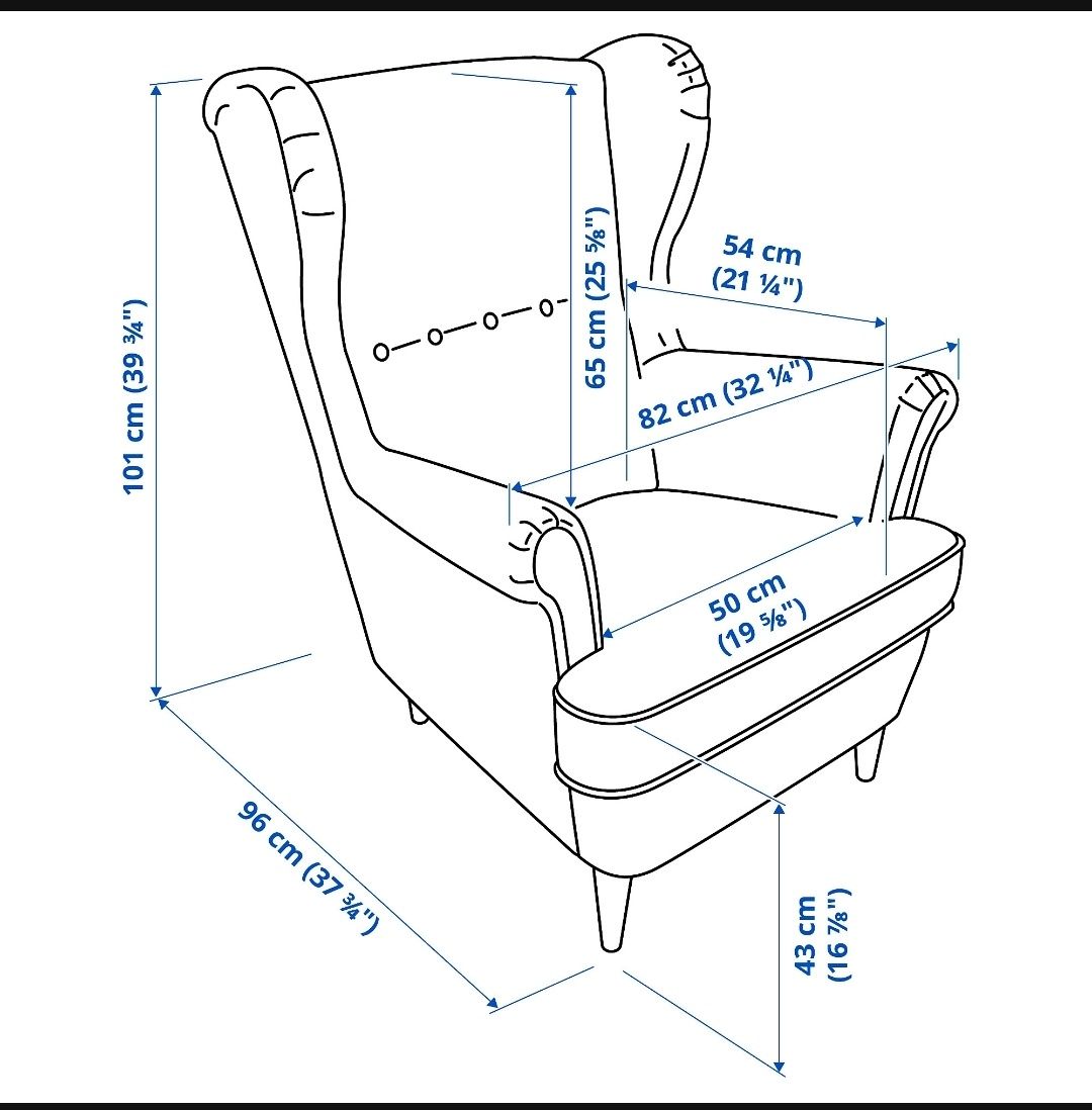 Poltrona IKEA STRANDMON com capa extra – 150€
