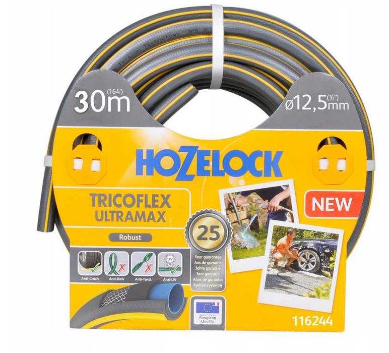 Wąż Ogrodowy HOZELOCK 30m średnica węża 1/2 Z Końcówkami #3816