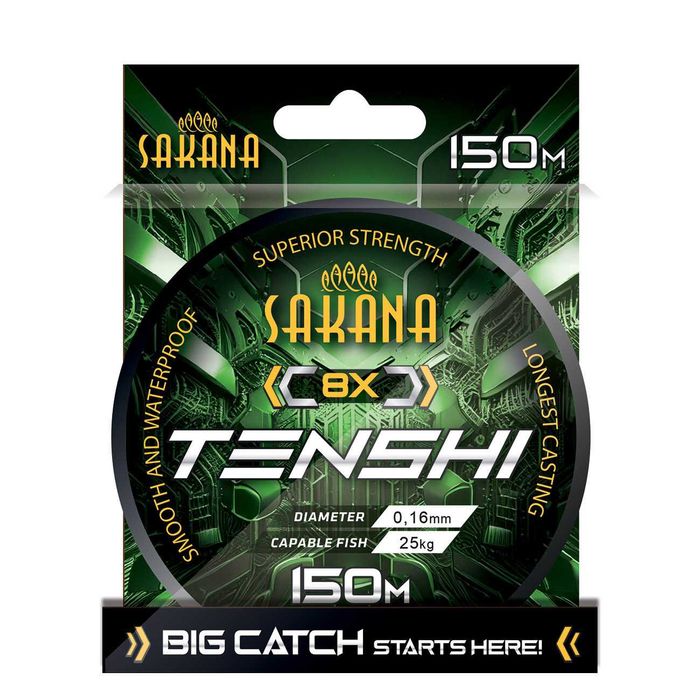 Plecionka spiningowa SAKANA Tenshi 8X 150m 0,12mm