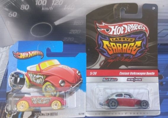 Volkswagen Beetle vs custom Beetle (rodas de borracha) hot wheels