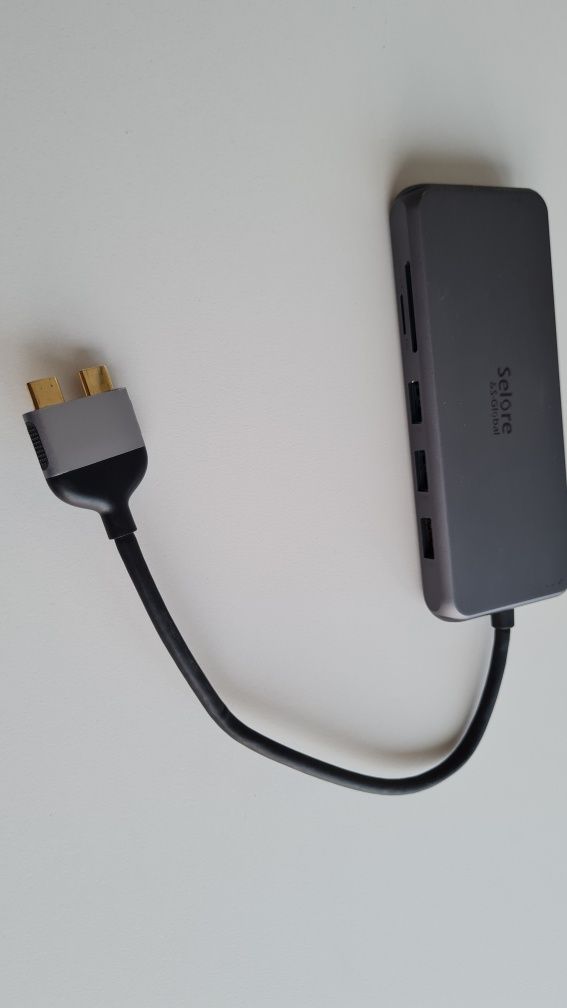 Stacja dokująca HUB podwójne USB-C Selore