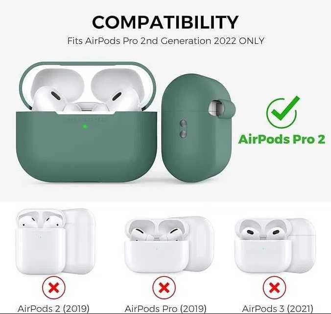 ETUI na AirPods Pro 2 silikonowe zielone NOWE a067
