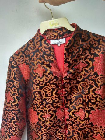 Шелковая блуза кимоно жакет Lingkang Франция