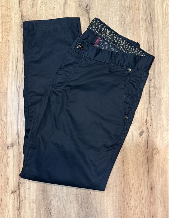Spodnie Eleganckie Meskie Louis Vuitton Czarne rozm 30/34