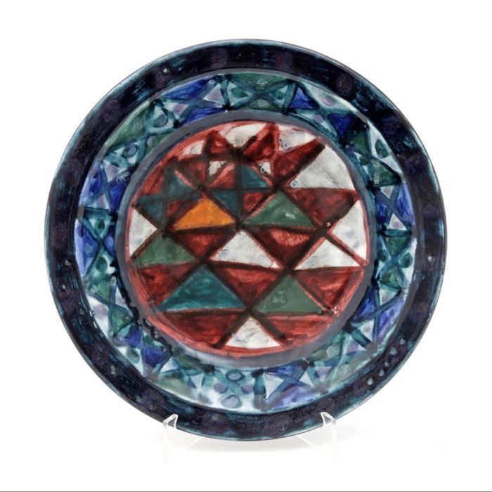 Cargaleiro - Pintura Original - Prato Faiança Gien - 1972