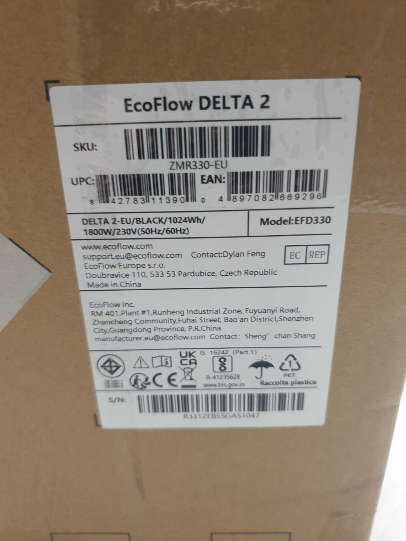 Зарядна станція EcoFlow DELTA 2  LiFePO4 (ZMR330-EU) євророзетки