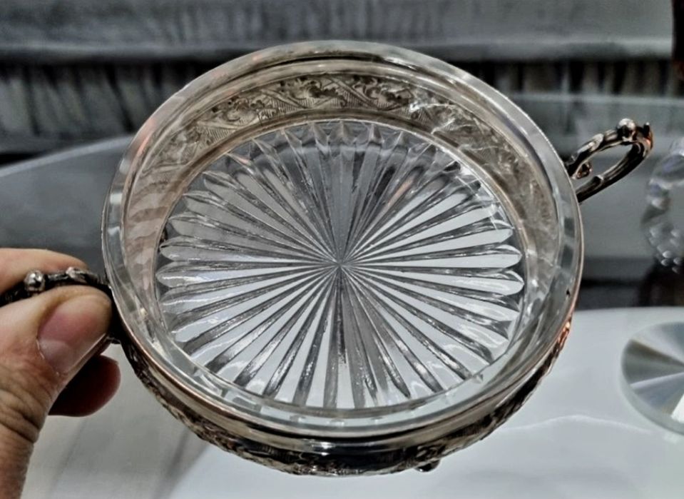 Posrebrzana i sygnowana maselniczka Cooper