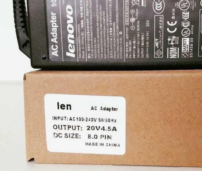 Блок Питания Зарядка для Ноутбука LENOVO 20v 4.5a 90W штекер7.9 на 5.5