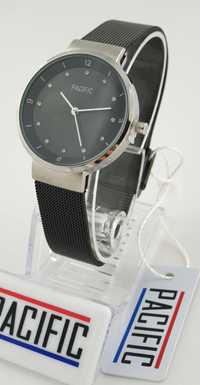 PACIFIC X6125 - Zegarek Czarny, Srebrny, Cyrkonie