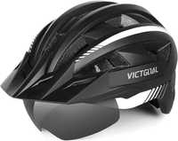 VICTGOAL Kask rowerowy MTB ztylnym światłem LED XL