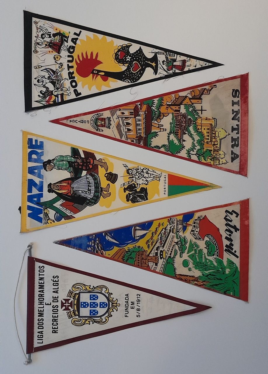 Vários galhardetes Lisboa etc