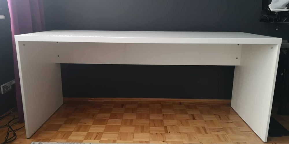 Biurko z blendą na wymiar 175x70x75 meble białe