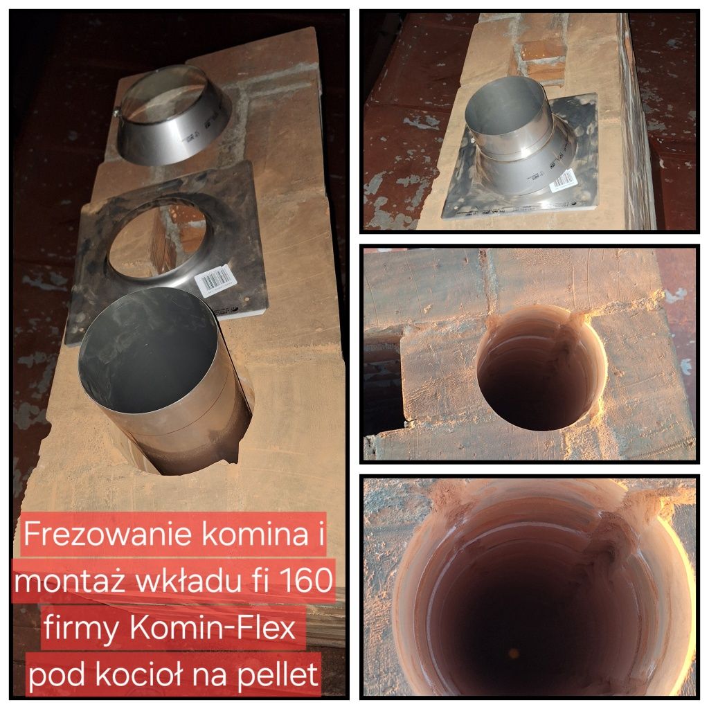 Wkład ceramiczny gruba kamionka Schiedel 5 Frezowanie Kominów Wkłady