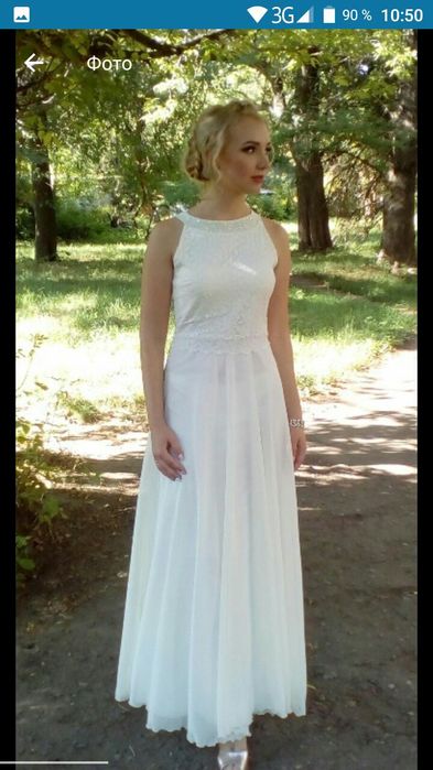 Продам красивое белое .платье в идеаьном состоянии