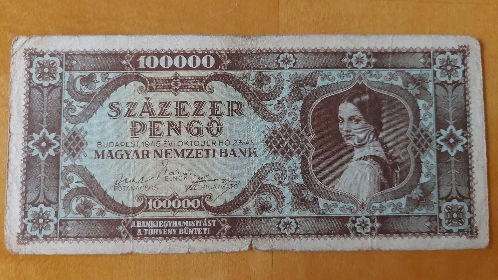 Węgry 100.000 Pengo 1945