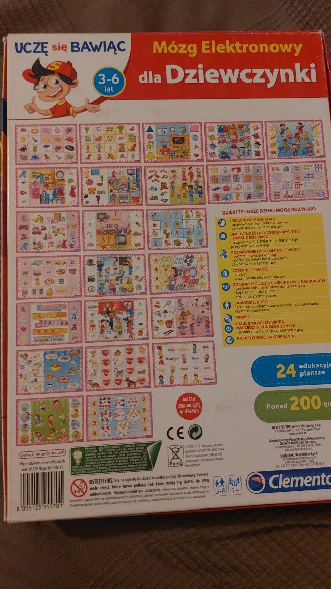 Mózg  elektronowy dla dziewczynki 3-6 lat