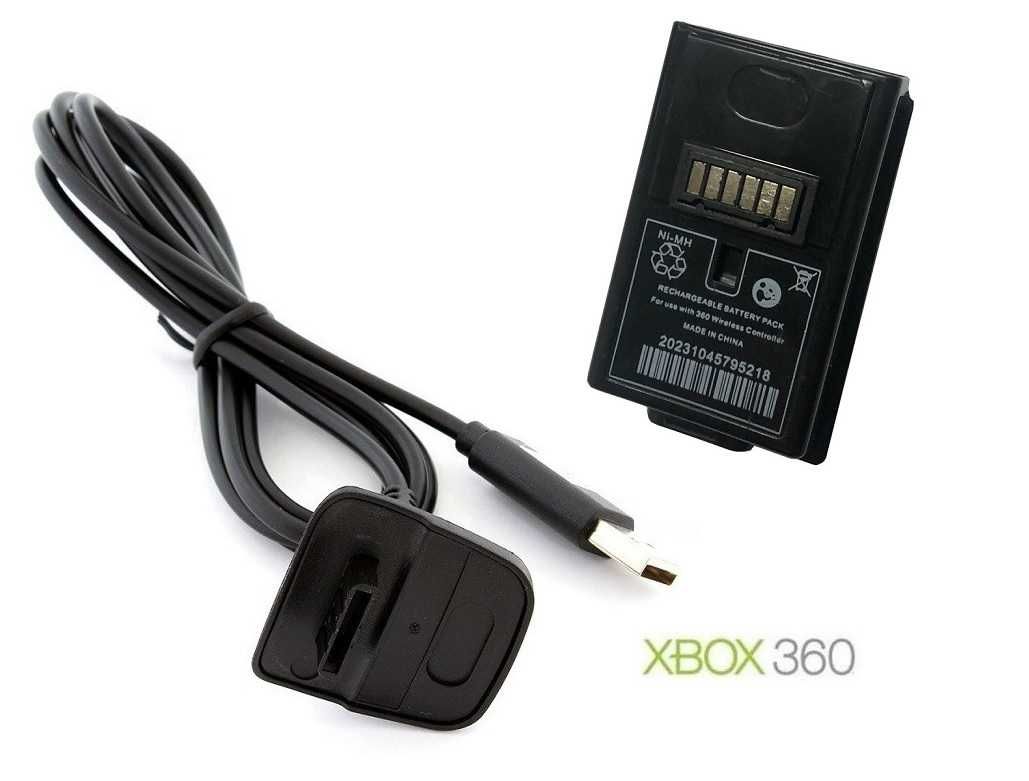 Kabel Play Charge + Bateria Akumulator pada XBOX 360 ** Video-Play