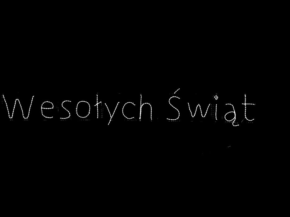 DUŻY Napis Wesołych Świąt LED 2D W Ramce stalowej