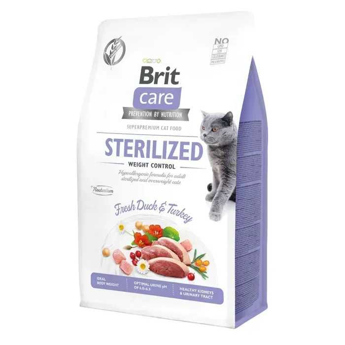 Brit Care Sterilized Weight Control для котів 7 кг - качка та індичка