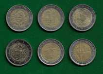 12 Moedas Comemorativas de 2 Euros - ESTRANGEIRAS