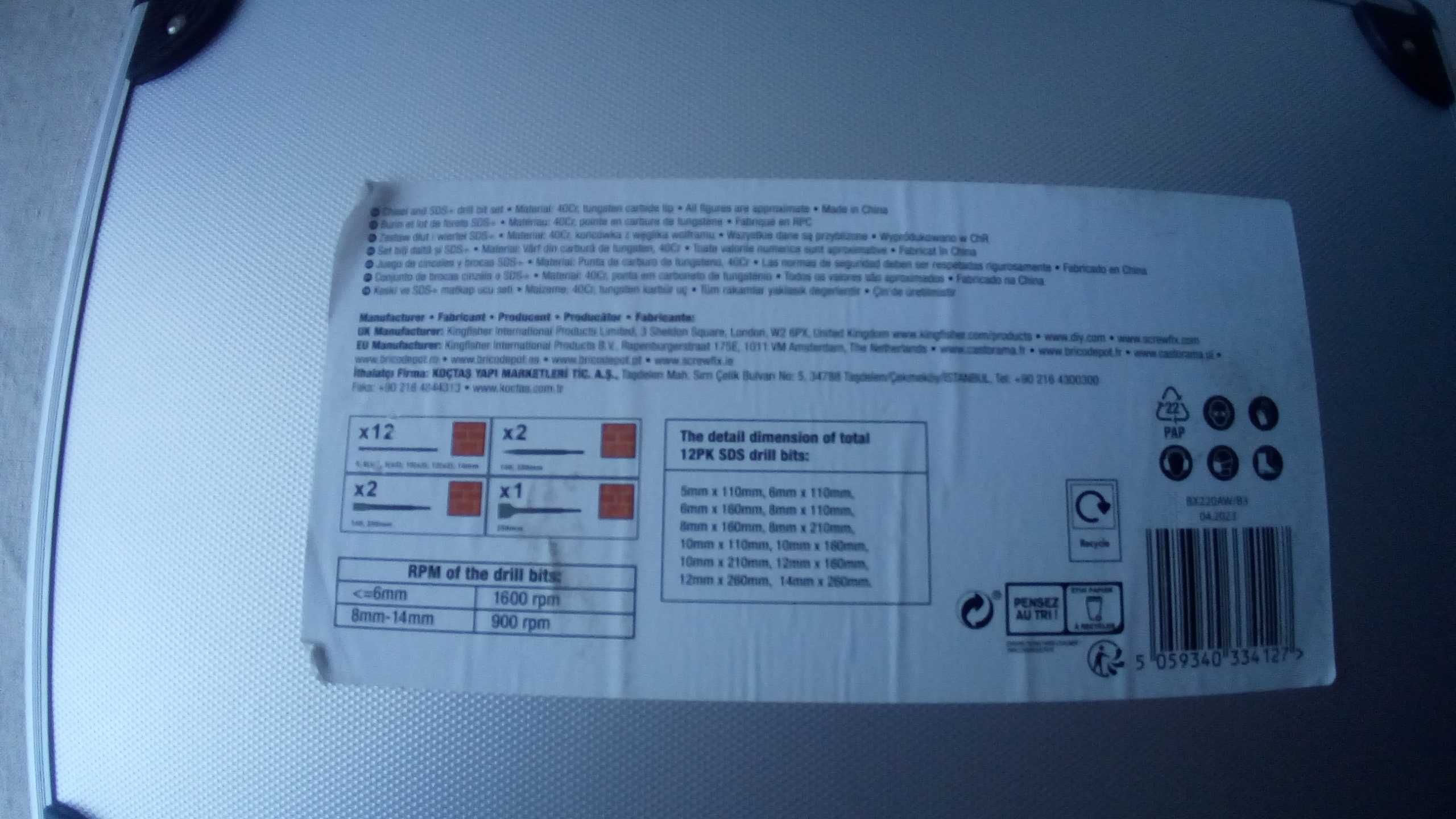 Zestaw dłut i wierteł SDS Erbauer 17 szt.