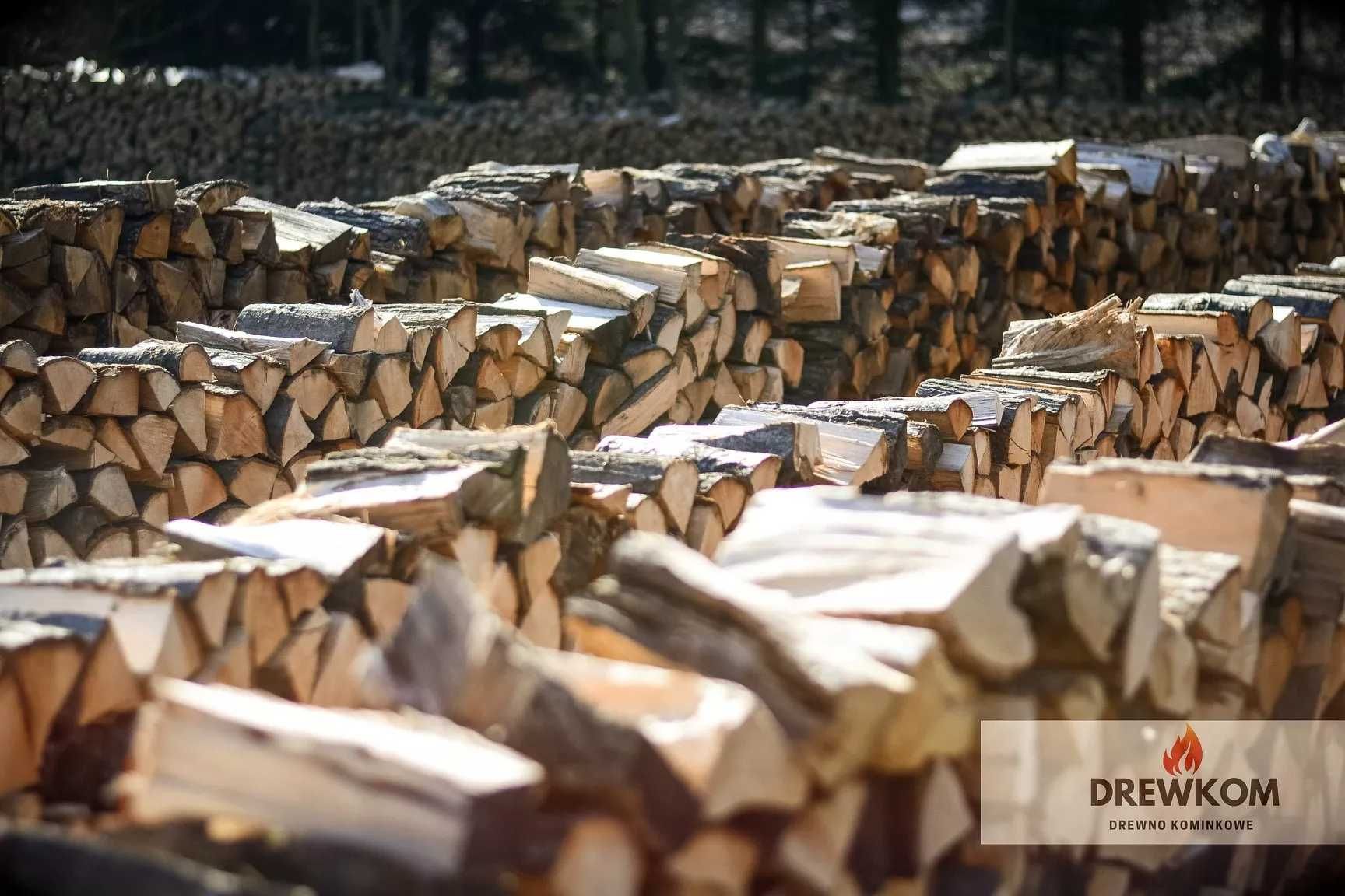Drewkom DREWNO KOMINKOWE Sezonowane Dowóz Gratis