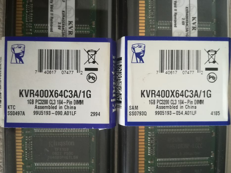 Memoria RAM Kingston 1Gb DDR400 PC3200