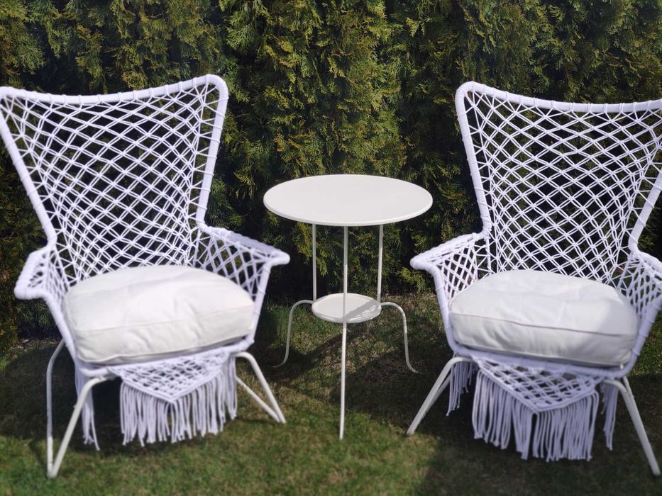 Meble balkonowe makrama