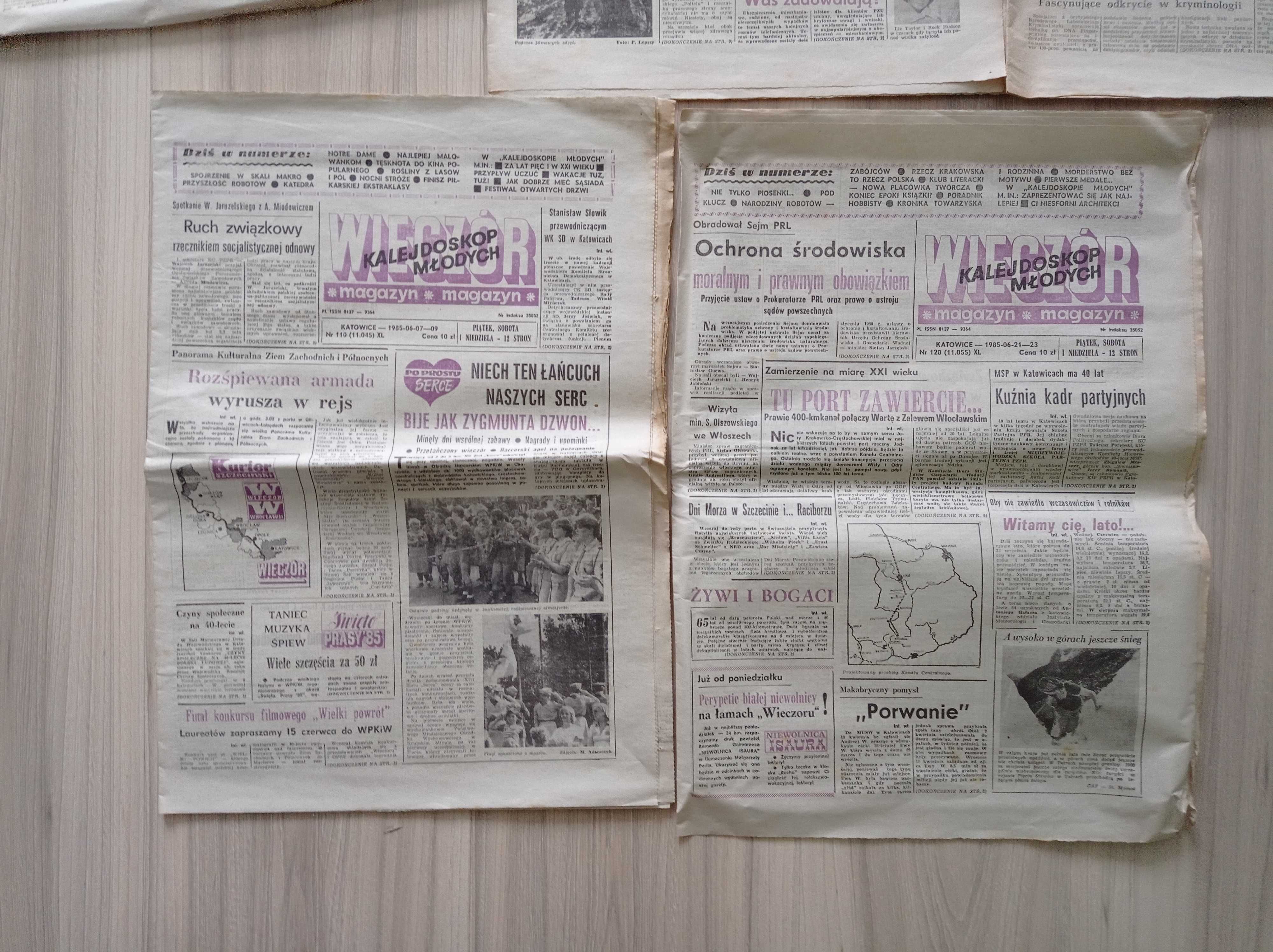 Wieczór magazyn, 1986 i 1985 rok, zestaw