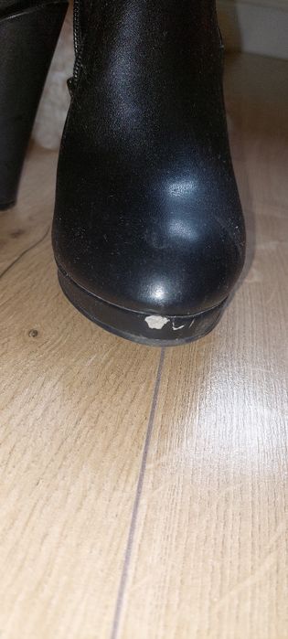 Czarne botki, półbuty Graceland, rozmiar 39, na słupku