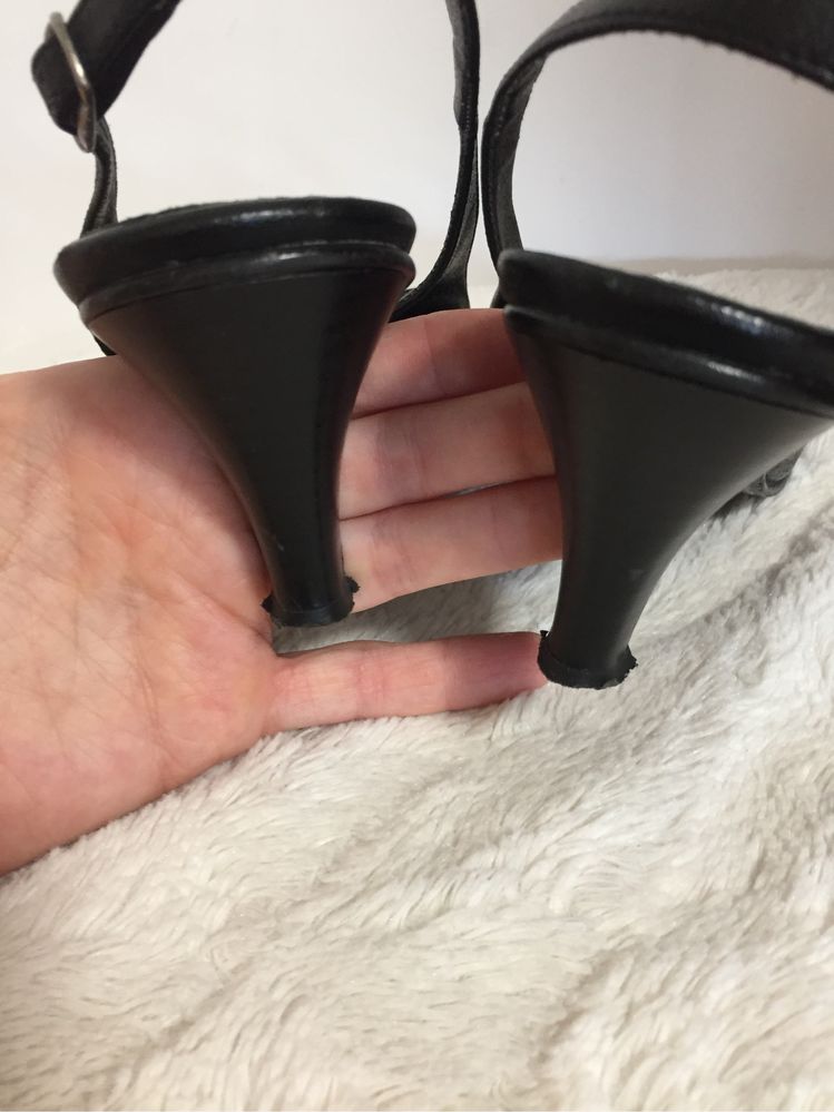 Buty sandały czarne damskie rozmiar 38