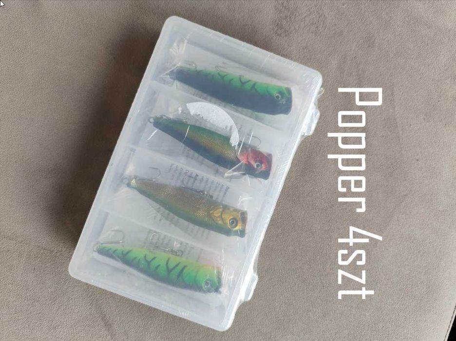 Nowy zestaw przynęt wędkarskich popper przynęty 4szt