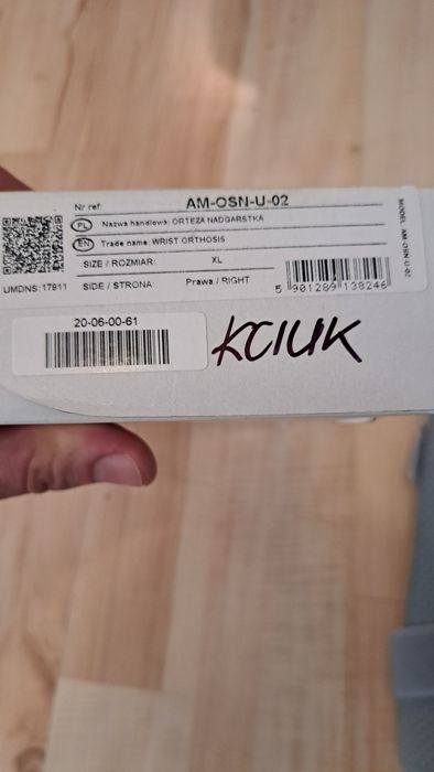 Orteza nadgarstka AM-OSN-U-02