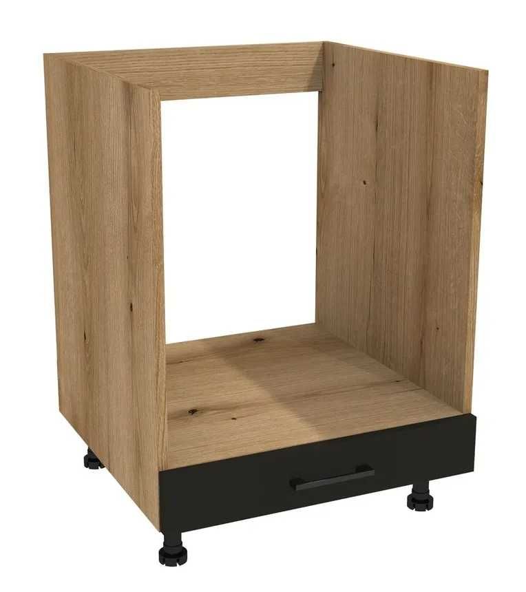 Zestaw mebli kuchennych presto 240x180 cm płyta laminowana czarna