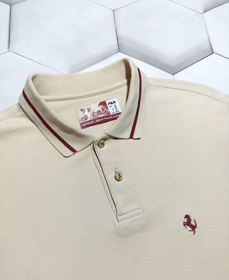 Ferrari By FILA Classic Fit Cotton Puma Polo Men's/M