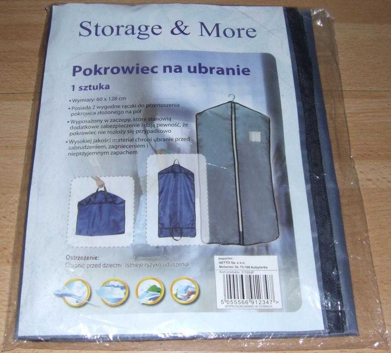 Pokrowiec na ubranie - nowy