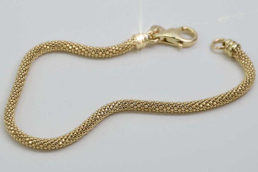 Złota bransoletka 14k włoska Linka ażurowa cb075y