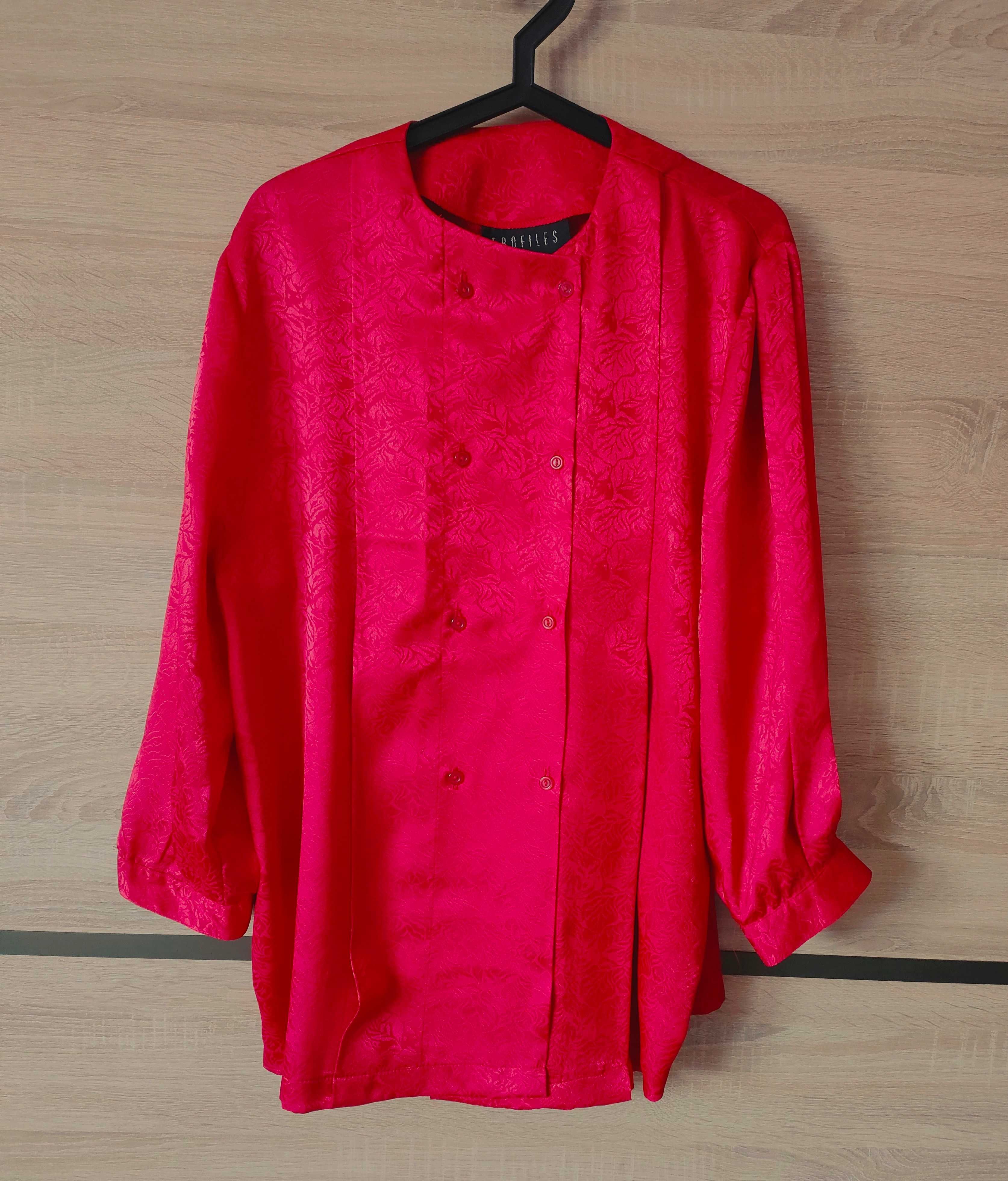 Nowa elegancka czerwona bluzka tunika 48
