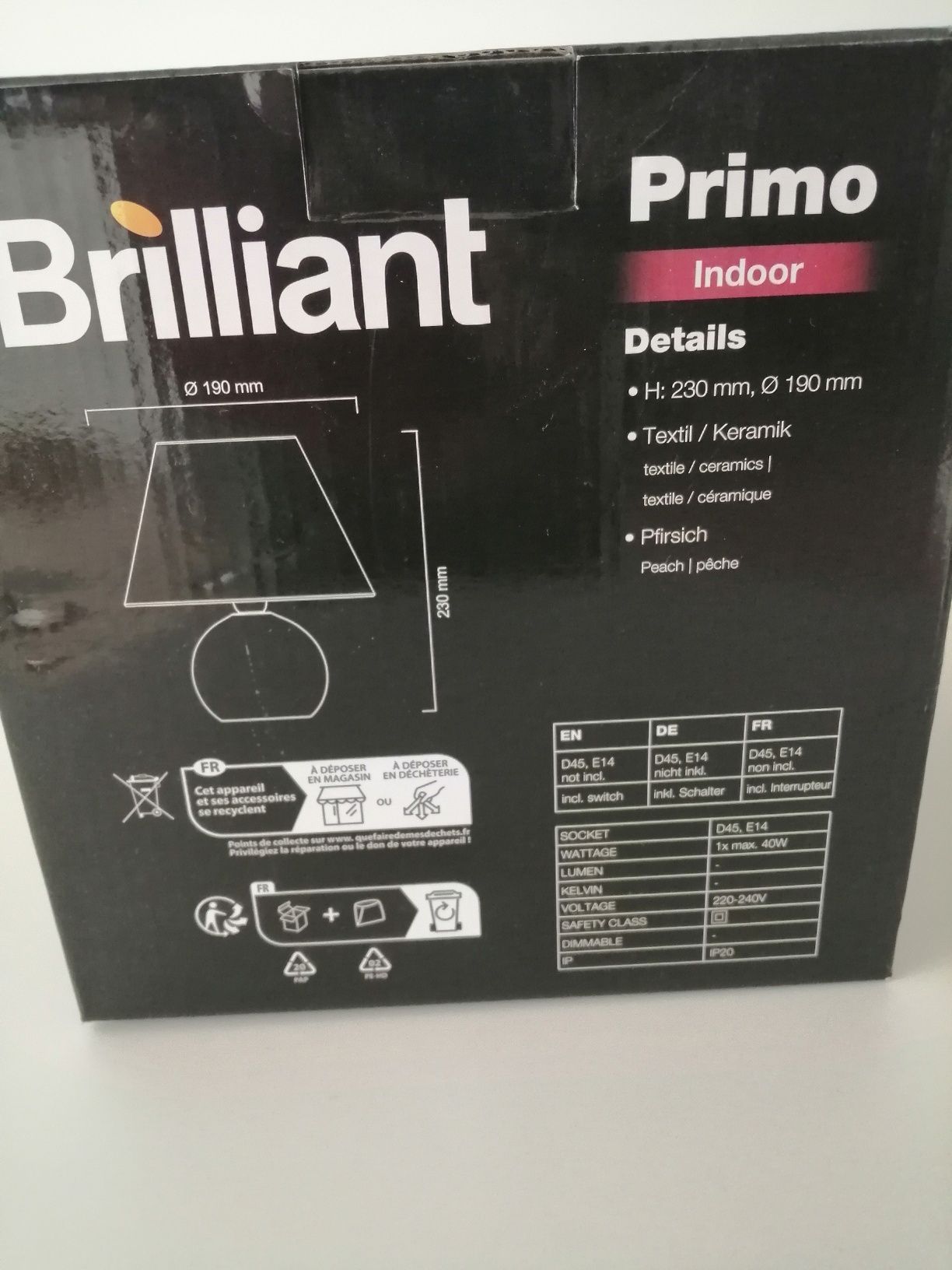 Lampka nocna Brilliant nowa