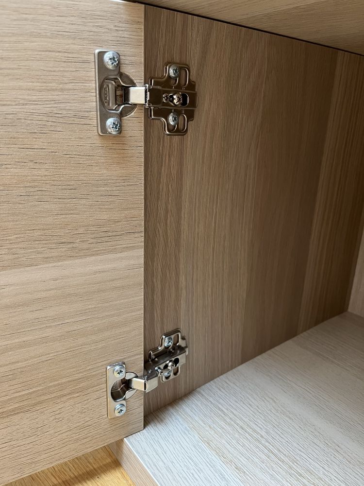 Ikea regał Kallax dąb | szuflady i drzwiczki