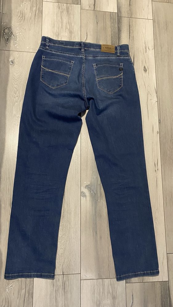 Spodnie BRAX 36/32 CADIZ Straight męskie jeansy jasny granat bawełna