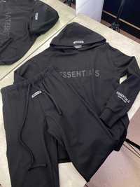 Мужской черный спортивный костюм Essentials кофта штаны Ессеншлс sp068