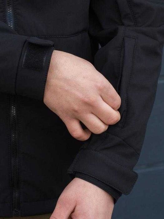 Тактична куртка для охранны staff soft shell garpun black