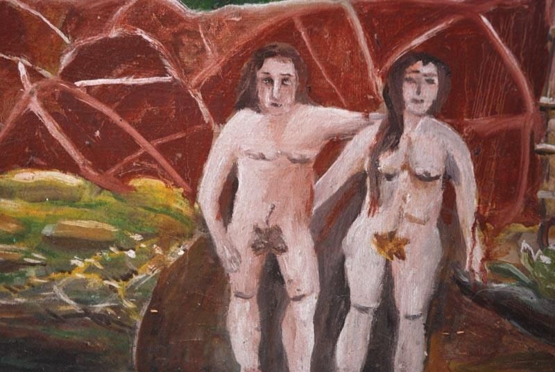 Jerzy Kaczmarek - obraz ludowy - Wygnanie z raju