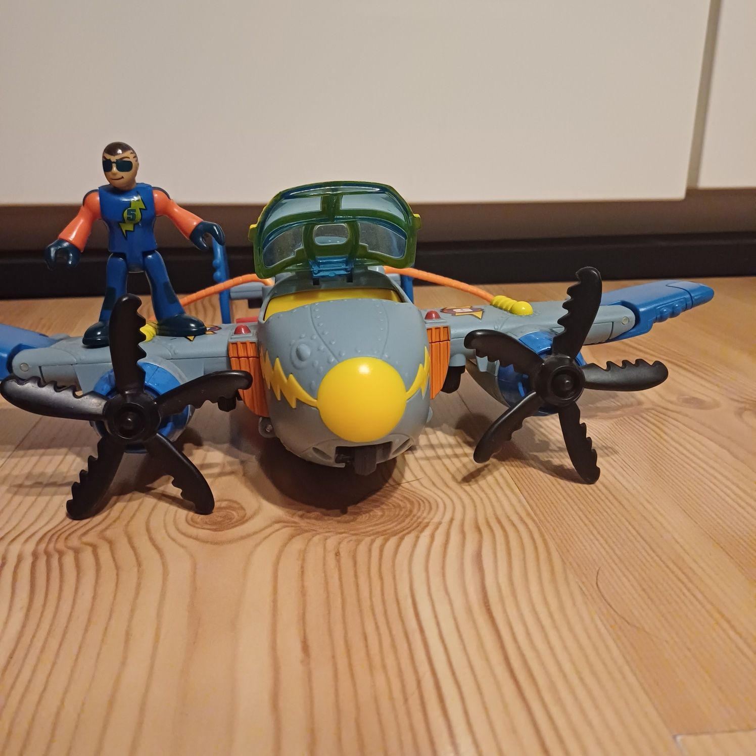 Samolot Fischer Price Imaginext plus Mega Bloks auto