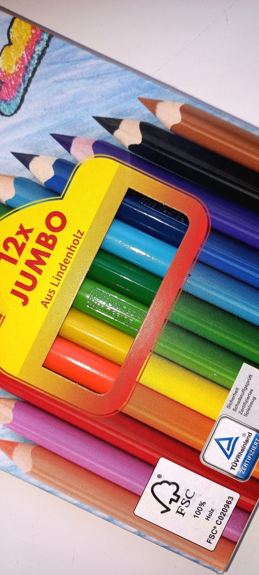 Олівці кольорові Карандаши JUMBO BUNTSTIFTE 12X